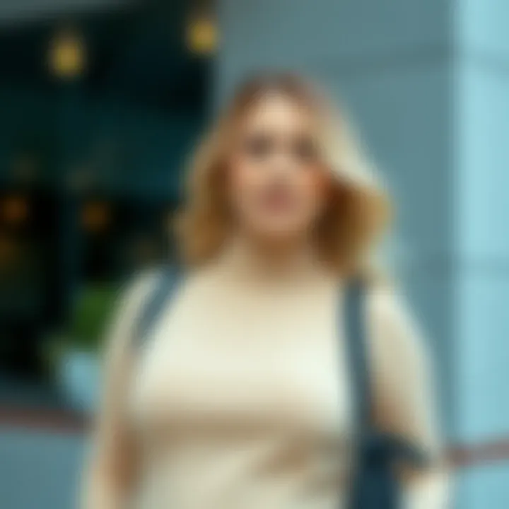 Versatile Casual Look with Turtleneck Casual outfit featuring a plus size sleeveless turtleneck