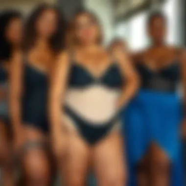 Diversity in Plus Size Thong Shapewear Styles Diverse models showcasing various styles of thong shapewear