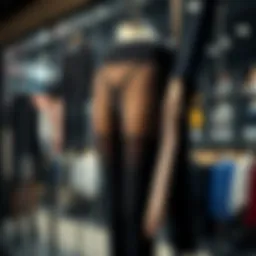 Stylish plus size tights displayed on a mannequin