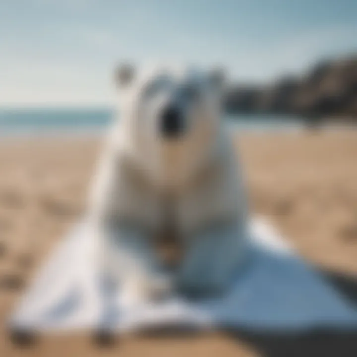 Conceptual design of polar bear beach towel reflecting sustainability