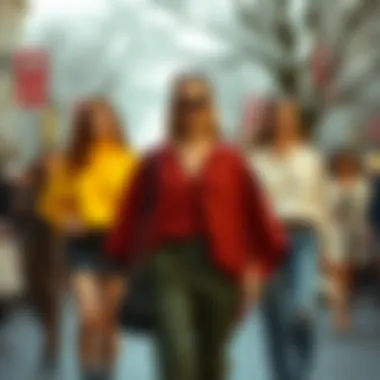 Seasonal trends featuring poncho style blouses in various outfits