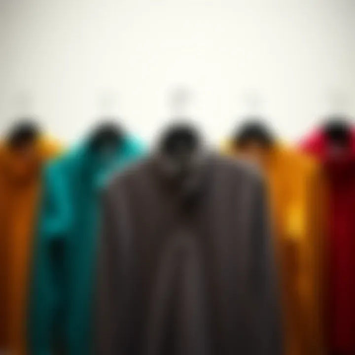 A diverse range of print Henley shirts in various colors