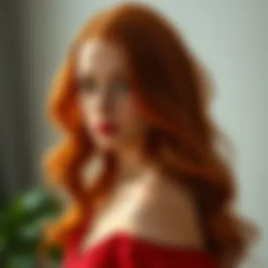 Application techniques for red wavy hair extensions