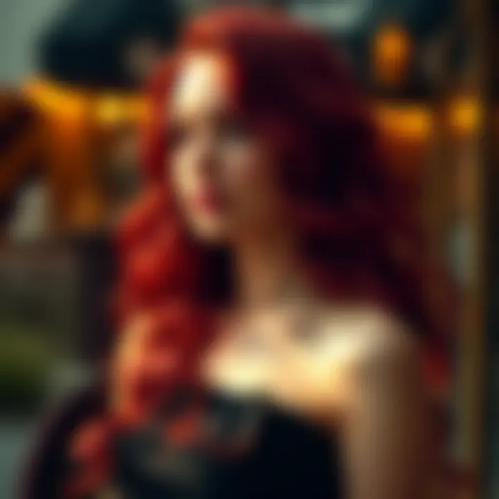 Styling options with red wavy hair extensions