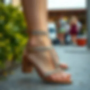 Rhinestone strap sandals showcased in various settings to highlight their practicality.