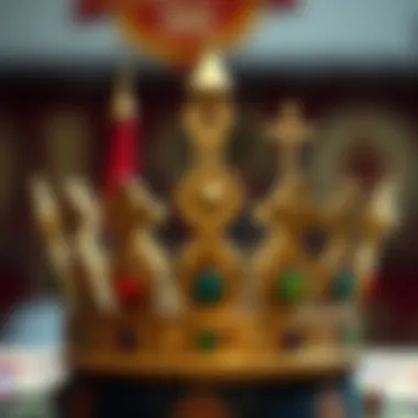 Cultural Symbols on a Crown An artistic representation of cultural symbols on a birthday crown