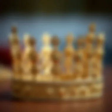 Intricate Handcrafted Birthday Crown A close-up of a handcrafted birthday crown showcasing intricate designs