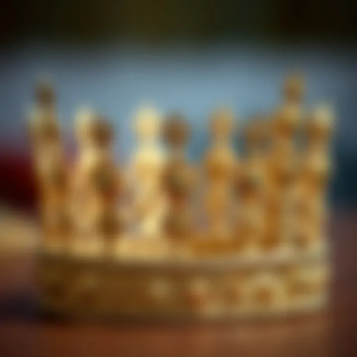 Intricate Handcrafted Birthday Crown A close-up of a handcrafted birthday crown showcasing intricate designs