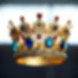 A stylish birthday crown adorned with jewels and vibrant colors