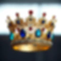 A stylish birthday crown adorned with jewels and vibrant colors