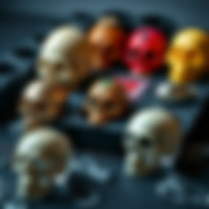 Diverse Skull Ice Cube Tray Designs Variety of skull ice cube trays showcasing different designs