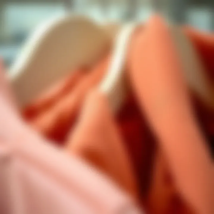 A close-up of eco-friendly materials used in the production of space hangers.