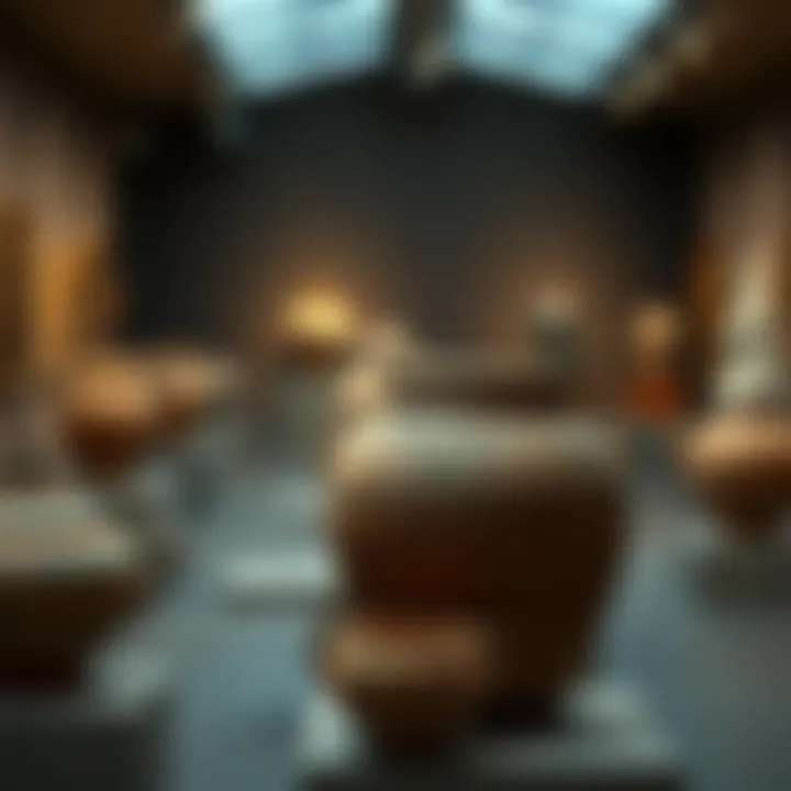 Historical Significance of Terracotta Historical terracotta pieces displayed in an art gallery setting