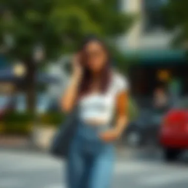 Different ways to style paperbag waist mom jeans for various occasions