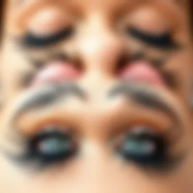 Variety in Short Wispy Lash Styles Diverse styles of short wispy lashes displayed artistically