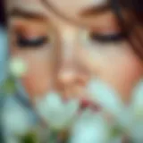 Elegant close-up of short wispy lashes enhancing natural beauty