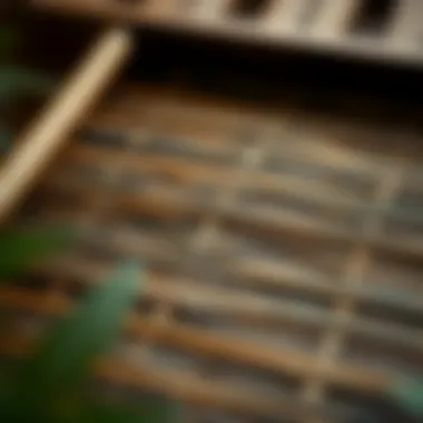 Intricate Texture of Bamboo Material Close-up of the intricate texture of bamboo material