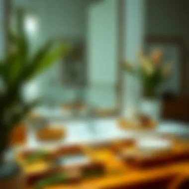 Organized Vanity Space with Bamboo Trays A well-organized vanity space featuring bamboo trays