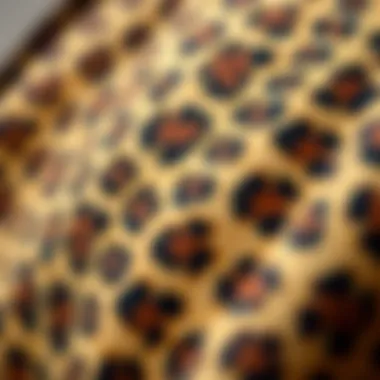 Close-up of cheetah print fabric texture