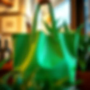 Elegant Green Tote Bag Elegant green tote bag made from sustainable materials