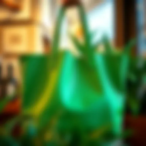 Elegant Green Tote Bag Elegant green tote bag made from sustainable materials