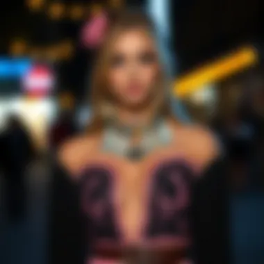 Fashionable homecoming outfit complete with fringe accessories