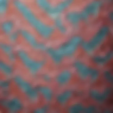 Detail view of mermaid swimsuit fabric showcasing intricate patterns