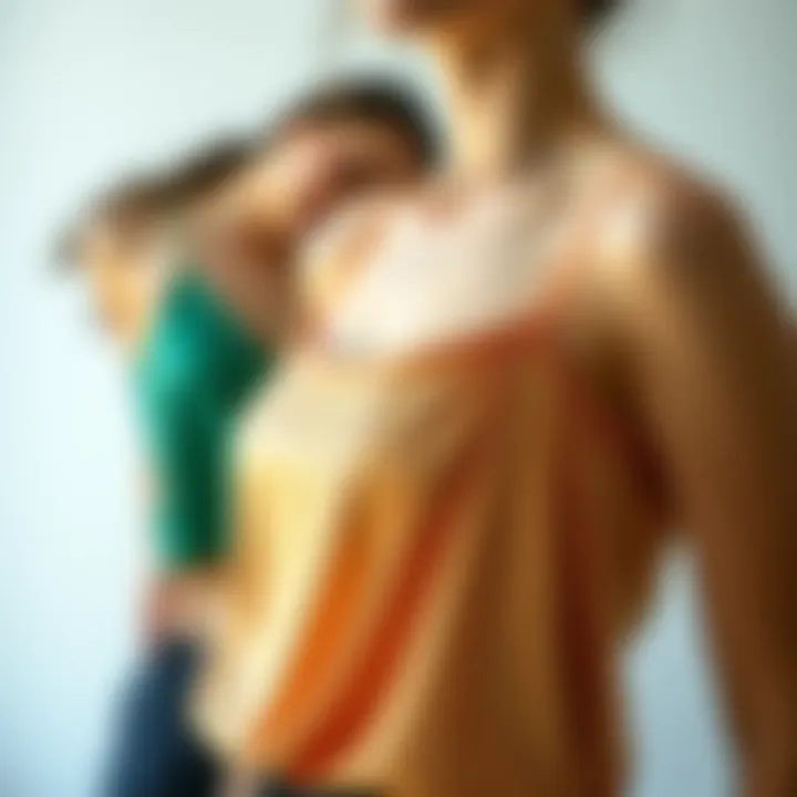 Diverse Fabric Choices for Camisoles Variety of fabric options for sparkle camisole tops