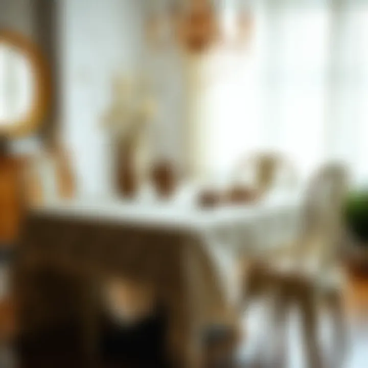 Variety of materials used for spiderweb tablecloths