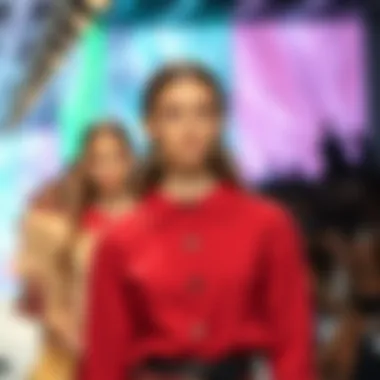 Peter Pan Collar on the Runway A fashion runway displaying models wearing various interpretations of the Peter Pan collar.