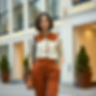 Contemporary Styling with the Peter Pan Collar A stylish outfit featuring a modern Peter Pan collar top paired with tailored trousers.