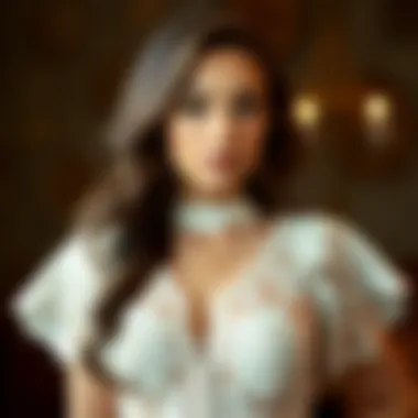 A confident individual dressed in lace, symbolizing body positivity