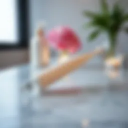 High-tech anti-aging facial wand on a marble surface