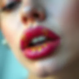 Vibrant lip decor showcasing artistic designs