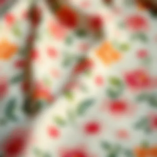 Vintage floral fabric showcasing intricate patterns