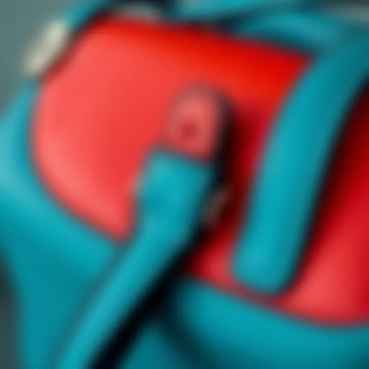 Unique Design Elements Close-up of unique design elements on a crossbody purse