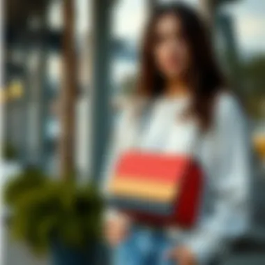 Stylish Outfit with Crossbody Purse Stylish outfit paired with a color block crossbody purse