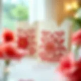 Elegant wedding money holder card design featuring intricate floral patterns