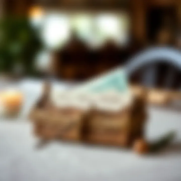 Rustic Charm of Wedding Money Holder Cards Rustic-themed wedding money holder card made from natural materials