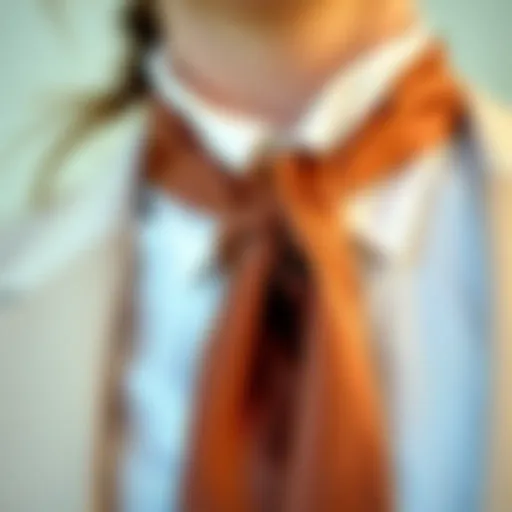 Elegant ascot tie in luxurious fabric