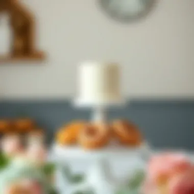 Minimalist donut wedding cake stand with a modern design