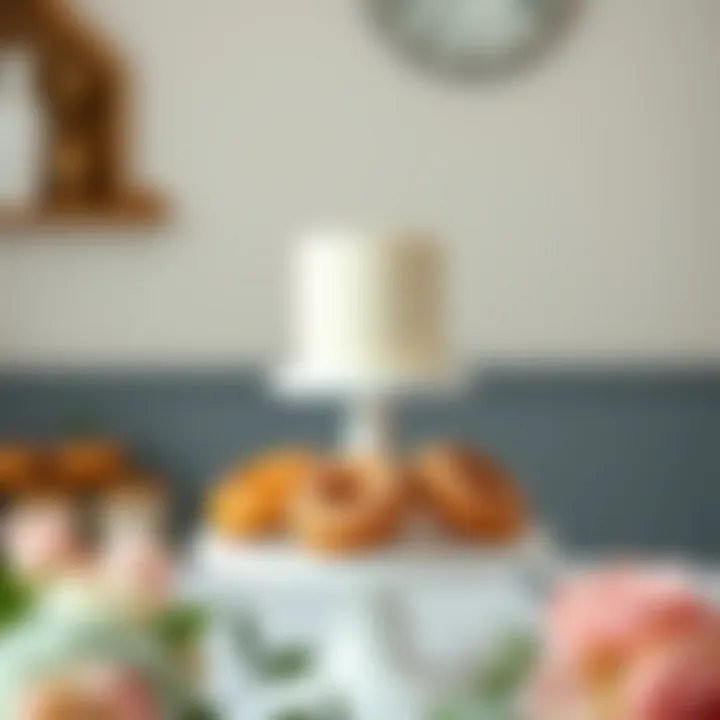 Minimalist donut wedding cake stand with a modern design