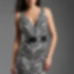 Elegant zebra print dress showcased on a stylish display