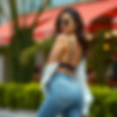 Stylish outfit complemented by a faja