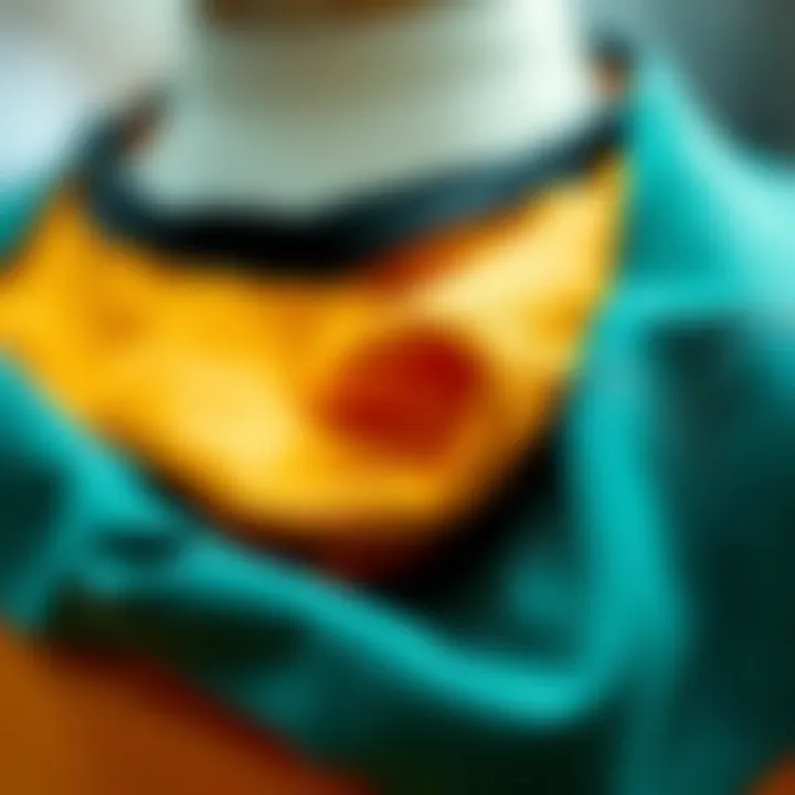 Materials that Define Fashion Bibs Close-up of unique materials used in fashion bib designs