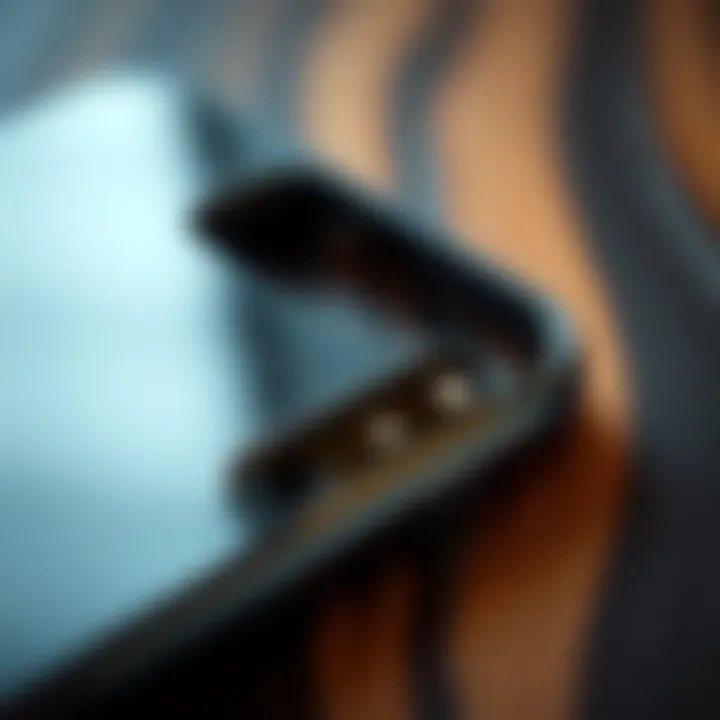 Premium Materials in Ghost Phone Cases Close-up view of premium materials used in ghost phone case construction