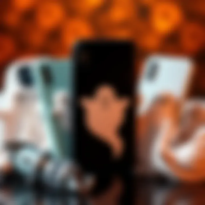 Trendy Ghost Phone Cases Trendy ghost phone cases displayed in an artistic arrangement