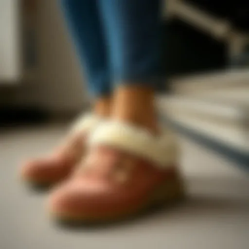 Stylish Design of Fleece Mule Elegant fleece mule showcasing its stylish design