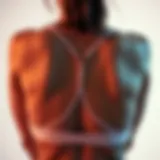 Elegant design showcasing a criss cross back sports bra