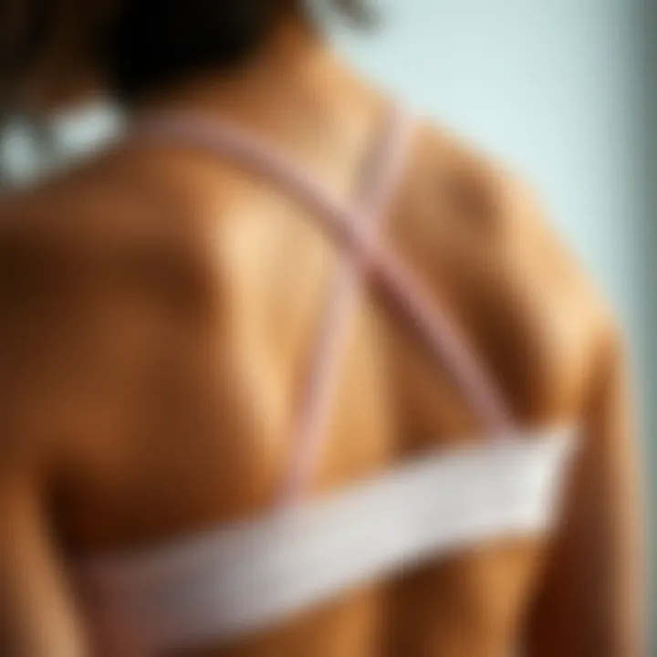 Fabric textures used in criss cross back sports bras